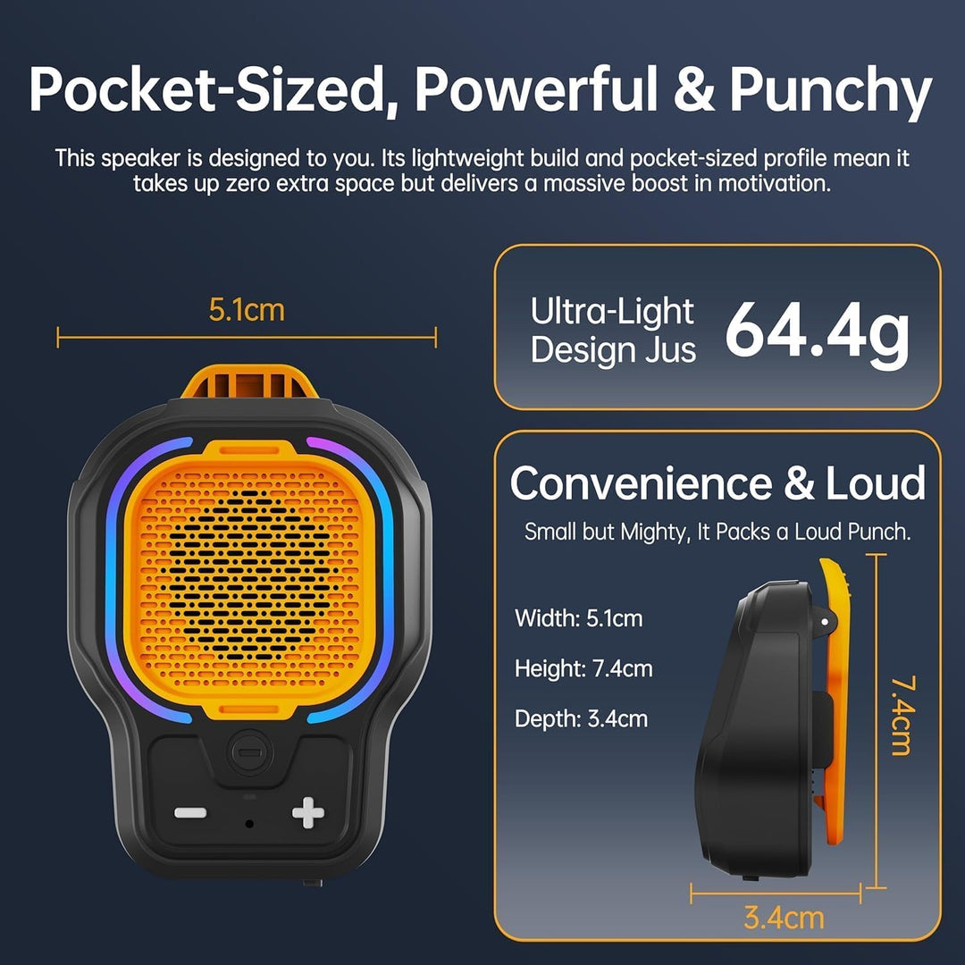 Altavoz Bluetooth portátil, altavoz inalámbrico portátil con clip m...