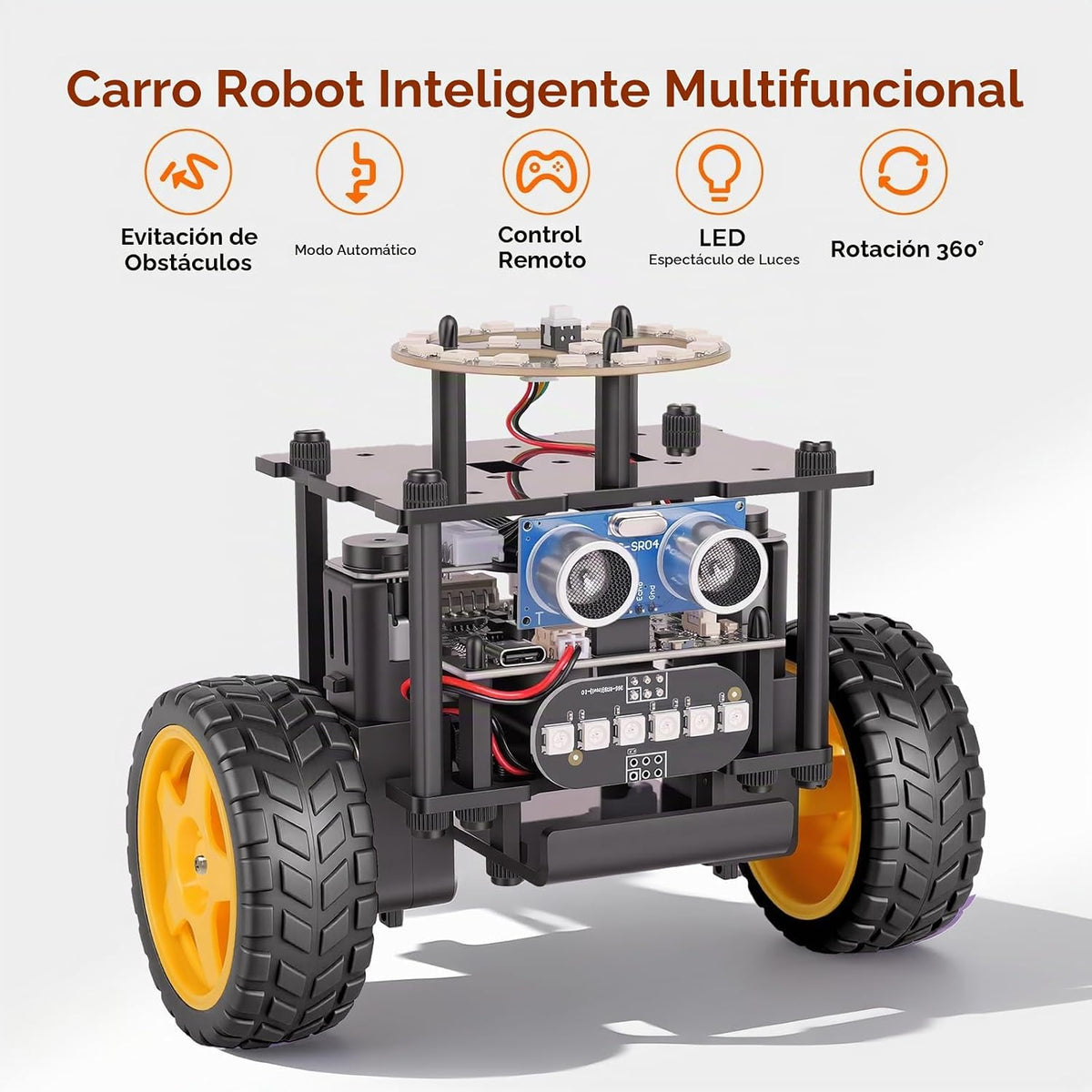 Kit de coche robot inteligente, robótica para niños de 8 a 12 años