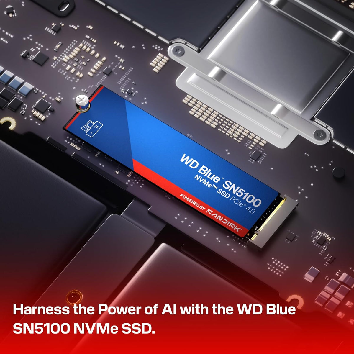 WD Blue SN5100 SSD NVMe de 2 TB - M.2 2280, PCIe Gen 4.0, unidad in...