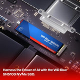 WD Blue 4TB SN5100 NVMe SSD - M.2 2280, PCIe Gen 4.0, unidad intern...