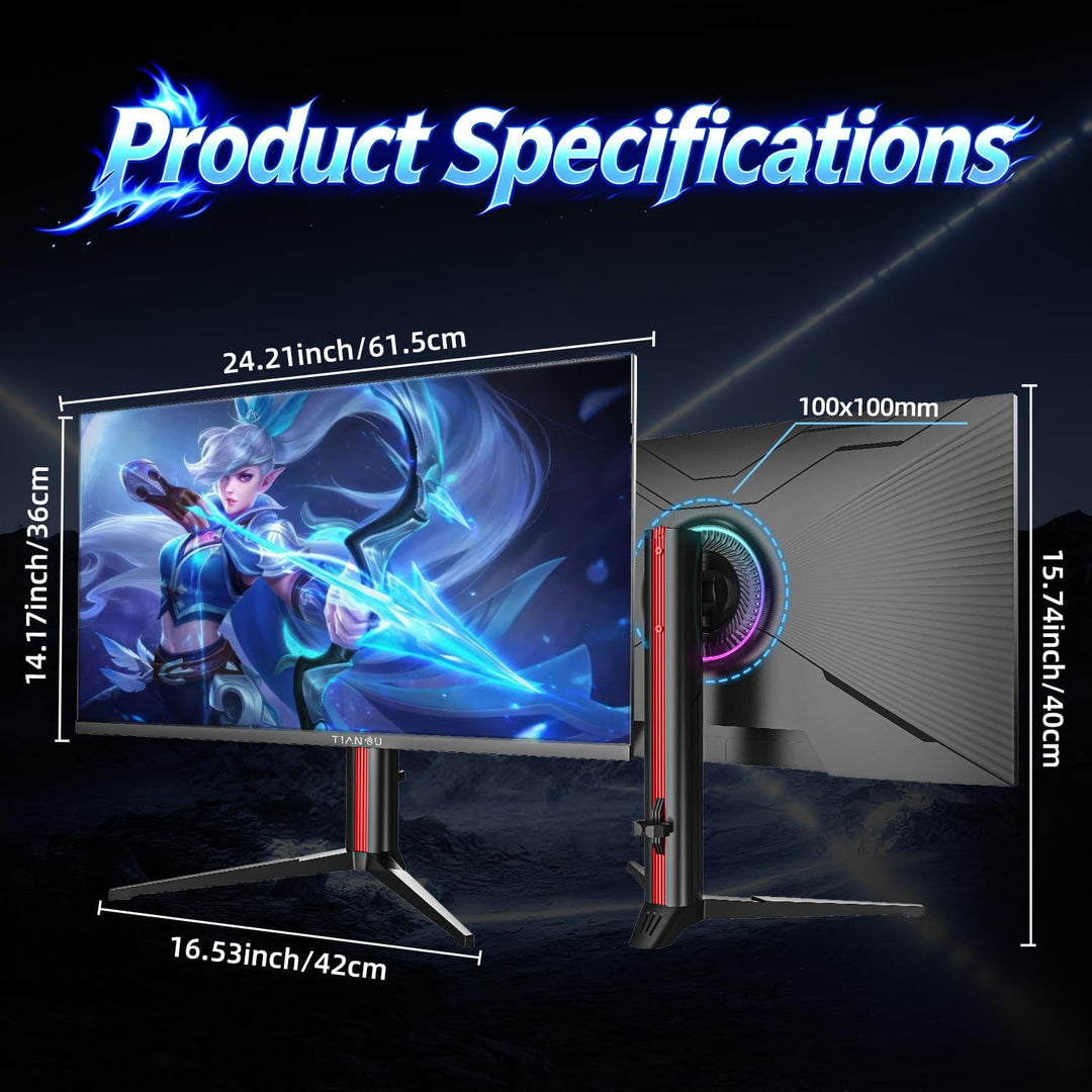 ETiansu Monitor de juegos de 27 pulgadas 360Hz, 2K QHD (2560x1440)...