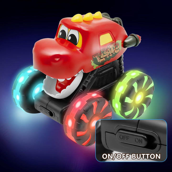 Intoypad Camión Monstruo de Dino Rojo Mordedor \u2013 Coche Presion...