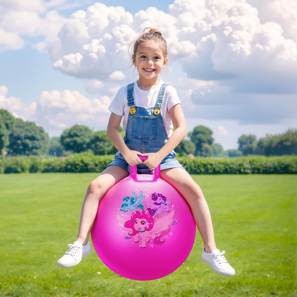 Pelota de tolva para niños de 3 a 8 años, bola hinchable de 18 pulgadas con asa, unicornio