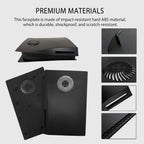 Faceplate para PS5 con ventilación de enfriamiento, cubierta frontal para consola, edición con lector disc, reemplazo de carcasa lateral DOBEWINGDELOU, accesorios de carcasa dura a prueba de golpes, anti-arañazos, polvo, ABS, negro