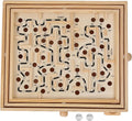Juego de mesa Laberinto, 12.8 x 11.2 x 3.1 in / 12.8 x 11.2 x 3.1 pulgadas, laberinto de mesa de equilibrio de madera, laberinto de juegos de madera con 60 puntos de referencia para ancianos