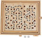 Juego de mesa Laberinto, 12.8 x 11.2 x 3.1 in / 12.8 x 11.2 x 3.1 pulgadas, laberinto de mesa de equilibrio de madera, laberinto de juegos de madera con 60 puntos de referencia para ancianos