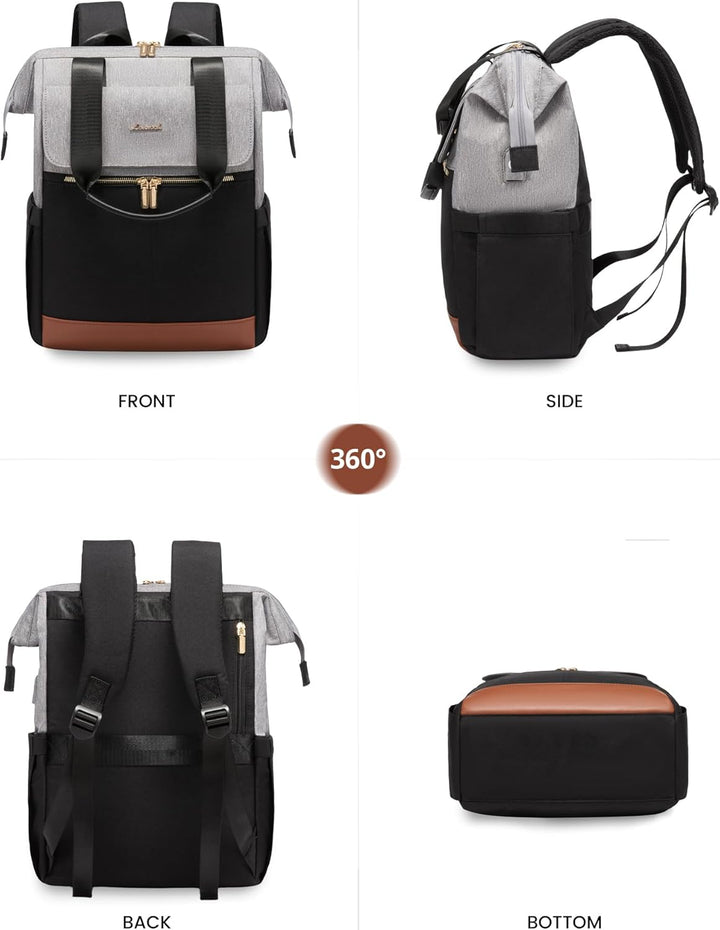 LOVEVOOK Mochila para laptop para mujer, mochila de trabajo convert...