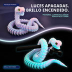 Modelo de serpiente impreso en 3D de gran tamaño de 35.5 pulgadas con dientes móviles (arcoíris)