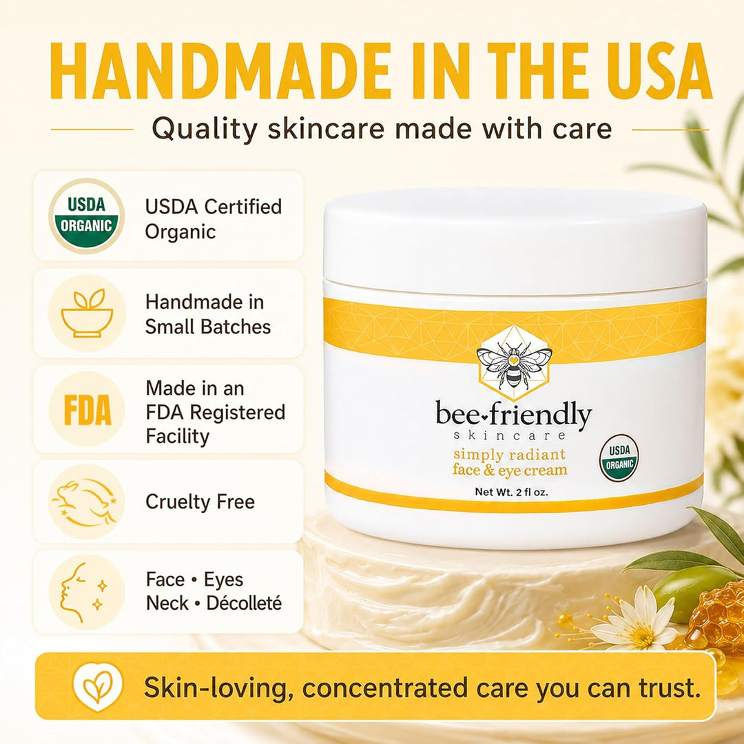 Crema para rostro y ojos Beefriendly 100% todo natural, 85% hidrata...