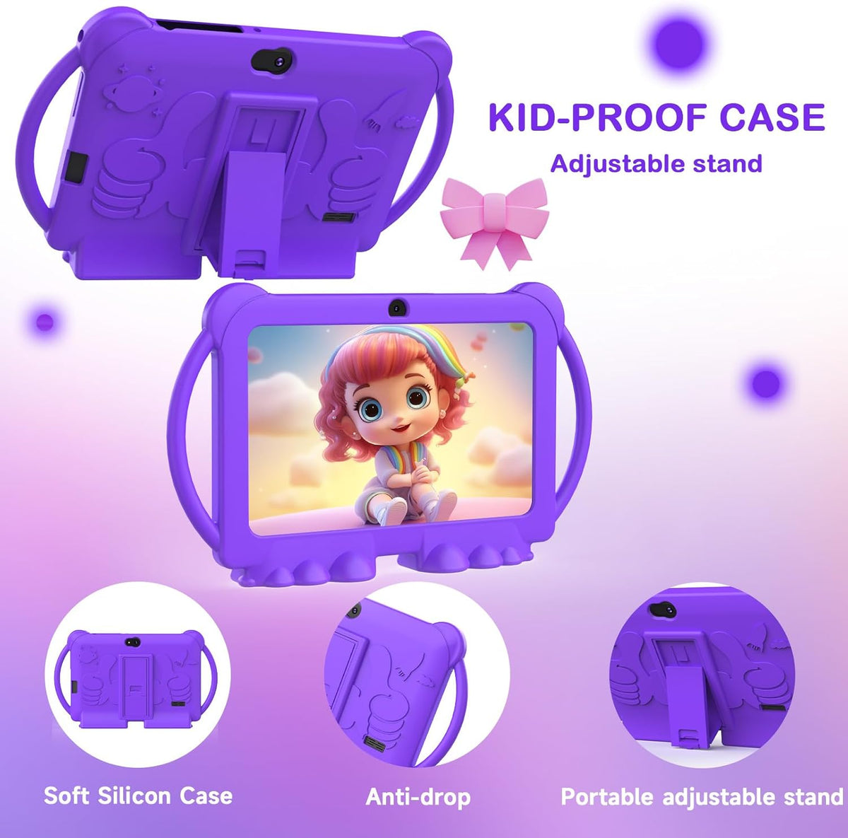Tablet para niños, tablet de 7 pulgadas para niños 4GB+32GB admite...
