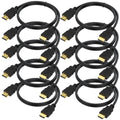 Cable HDMI 4K de 3 pies, paquete de 10 unidades, cable HDMI blindado de 3