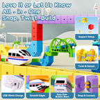 SOCBTNSO 173 PCS KlickRail 3D Modular Electric Train Set para Niños 3-8