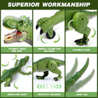 Sunrad Juguetes de dinosaurio con control remoto para niños de 3-5, 4-7, 8, Verde