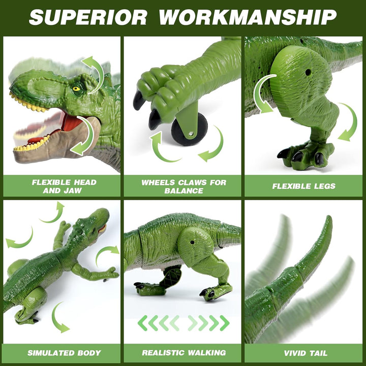 Sunrad Juguetes de dinosaurio a control remoto para niños de 3-5, 4...
