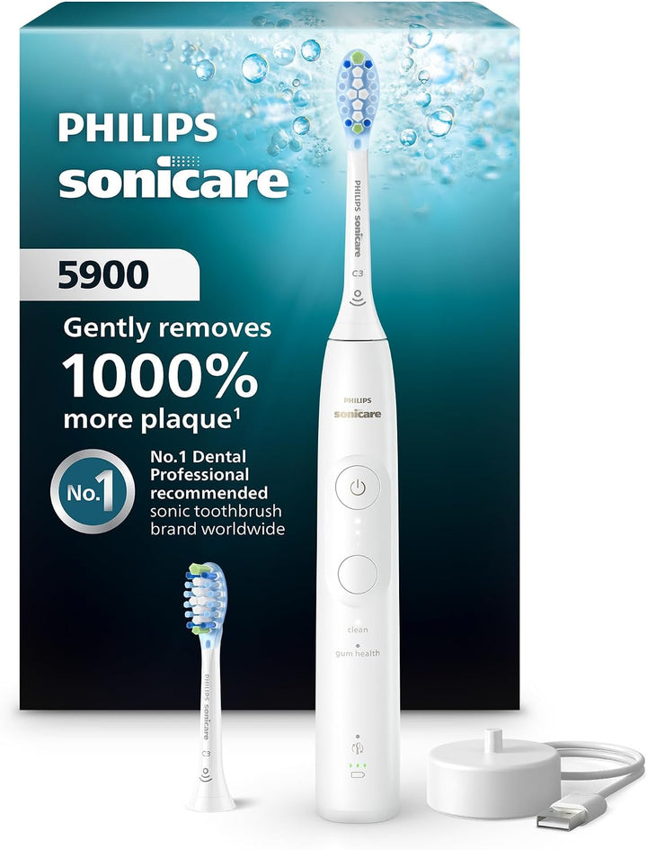 Philips Sonicare 5900 - Cepillo de dientes eléctrico recargable, 2...