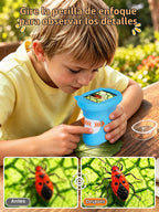 Microscopio digital de mano 1000X para niños, pantalla IPS de 2,4 "juguetes
