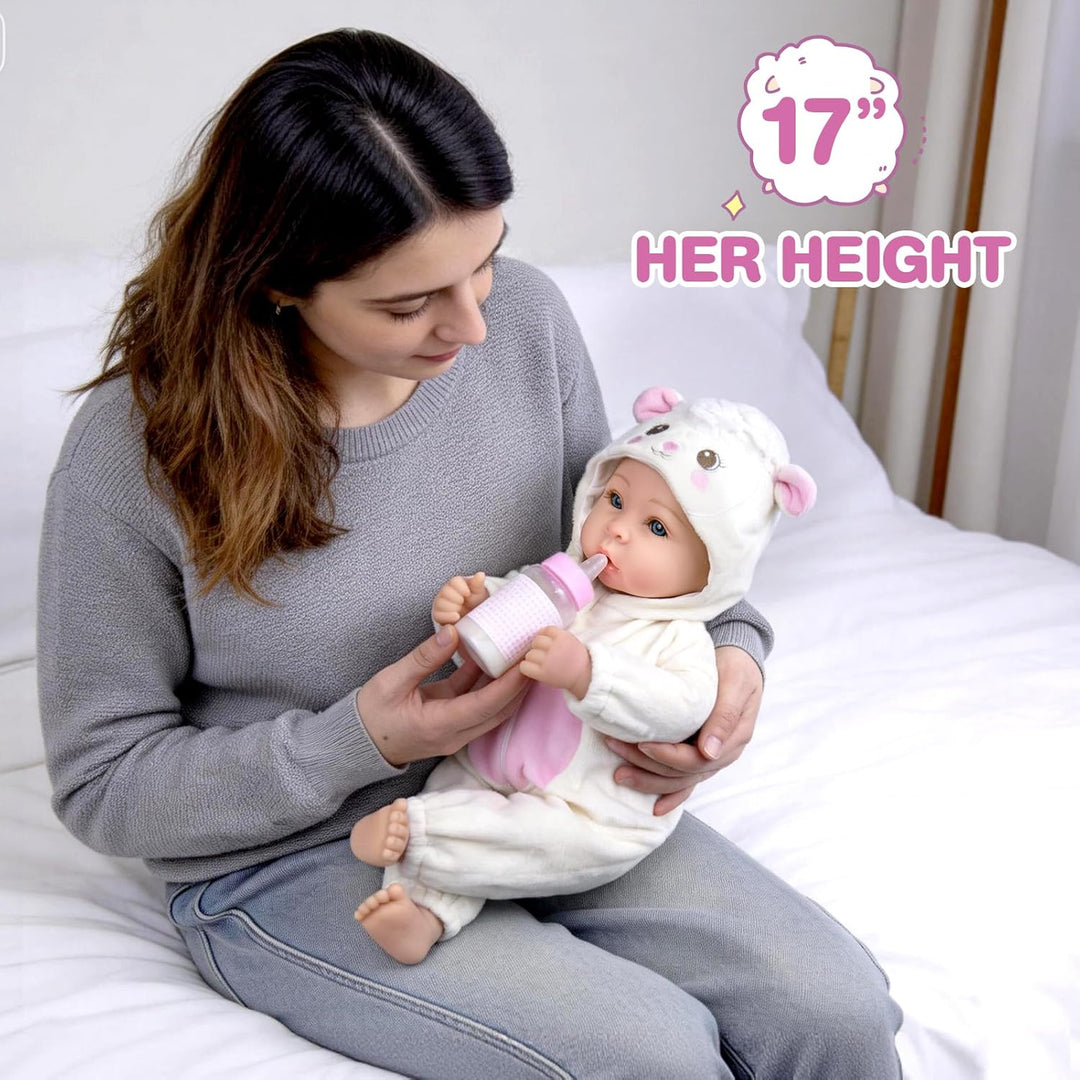 Aori Muñeca de bebé realista, juego de muñecas realistas de 17 pulg...