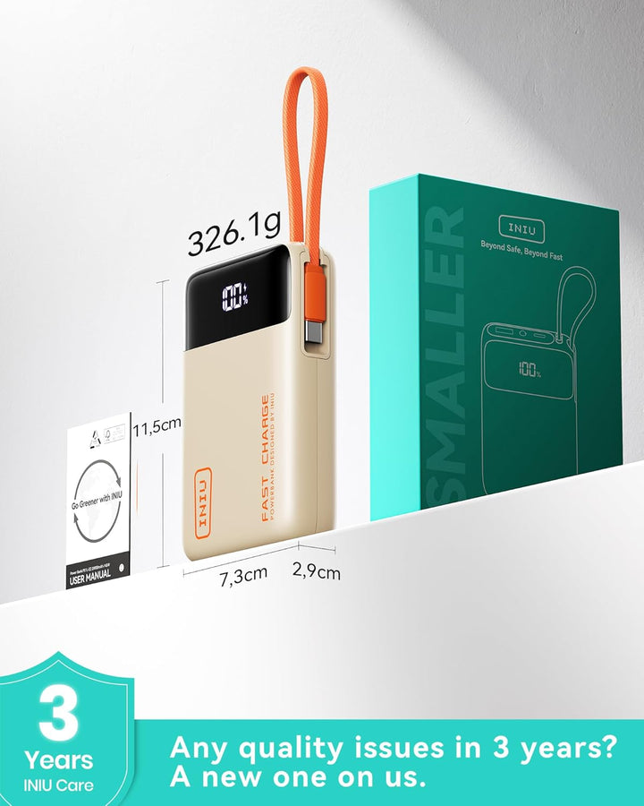 INIU Cargador portátil de 20000 mAh, banco de energía pequeño, bate...