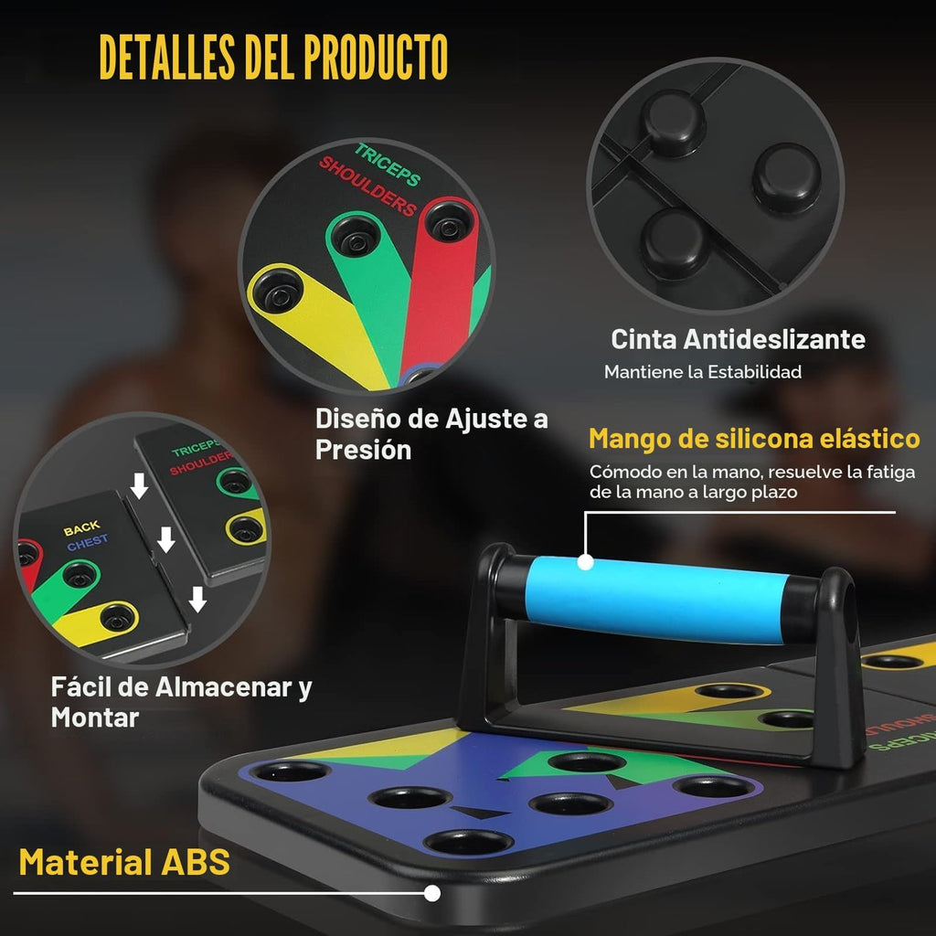 Tabla de Flexiones, Tabla de Flexiones Plegable para Hombre, Barra de Flexiones Portátil 30 en 1