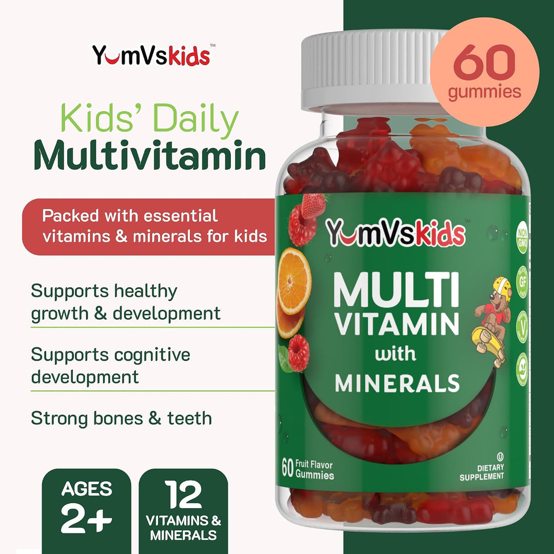 YumVs Kids - Gomitas multivitamínicas masticables con sabor a fruta...