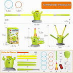 Set de 4 en 1 Juguetes Musicales de Cactus Saltarín con Lanzador de Cohete con Patada