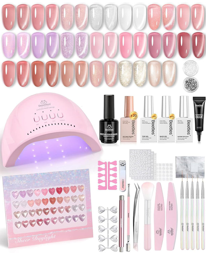 Beetles - Juego de esmaltes de uñas de gel de 20 colores, 80 piezas...
