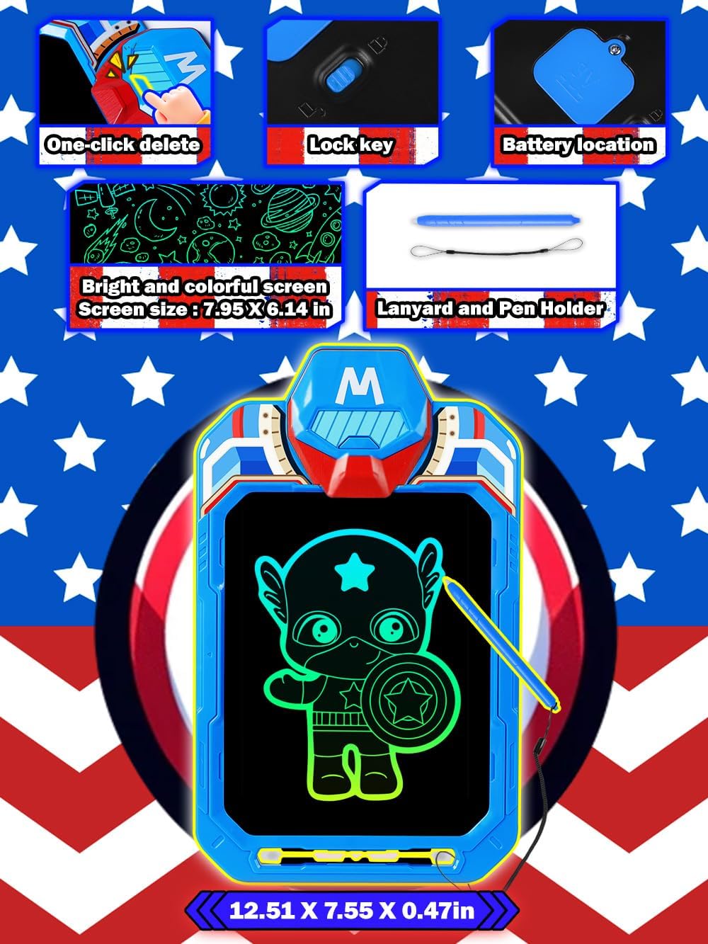 Fullware - Tableta de escritura LCD para niños de 10 pulgadas Mech...