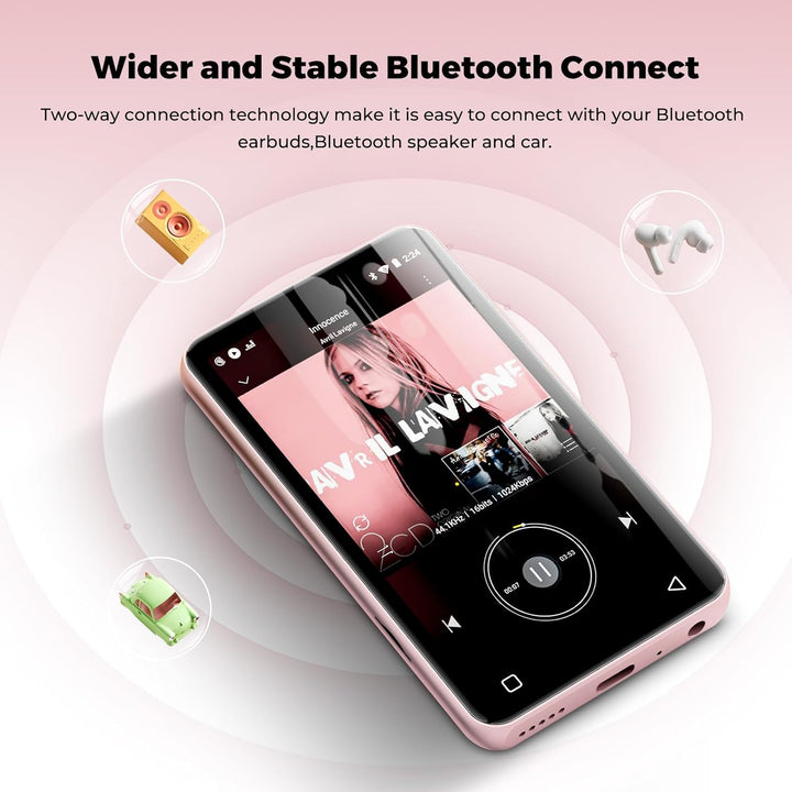 Reproductor de MP3 de 160 GB con Bluetooth y WiFi, reproductor de m...
