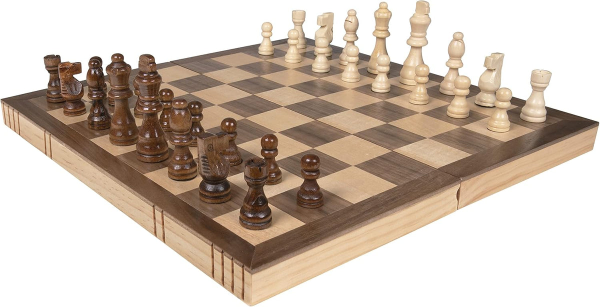 Kangaroo's juego de ajedrez de madera plegable con cierre magnético