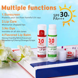 Bálsamo labial con protección solar SPF 30, tamaño de viaje a grane...