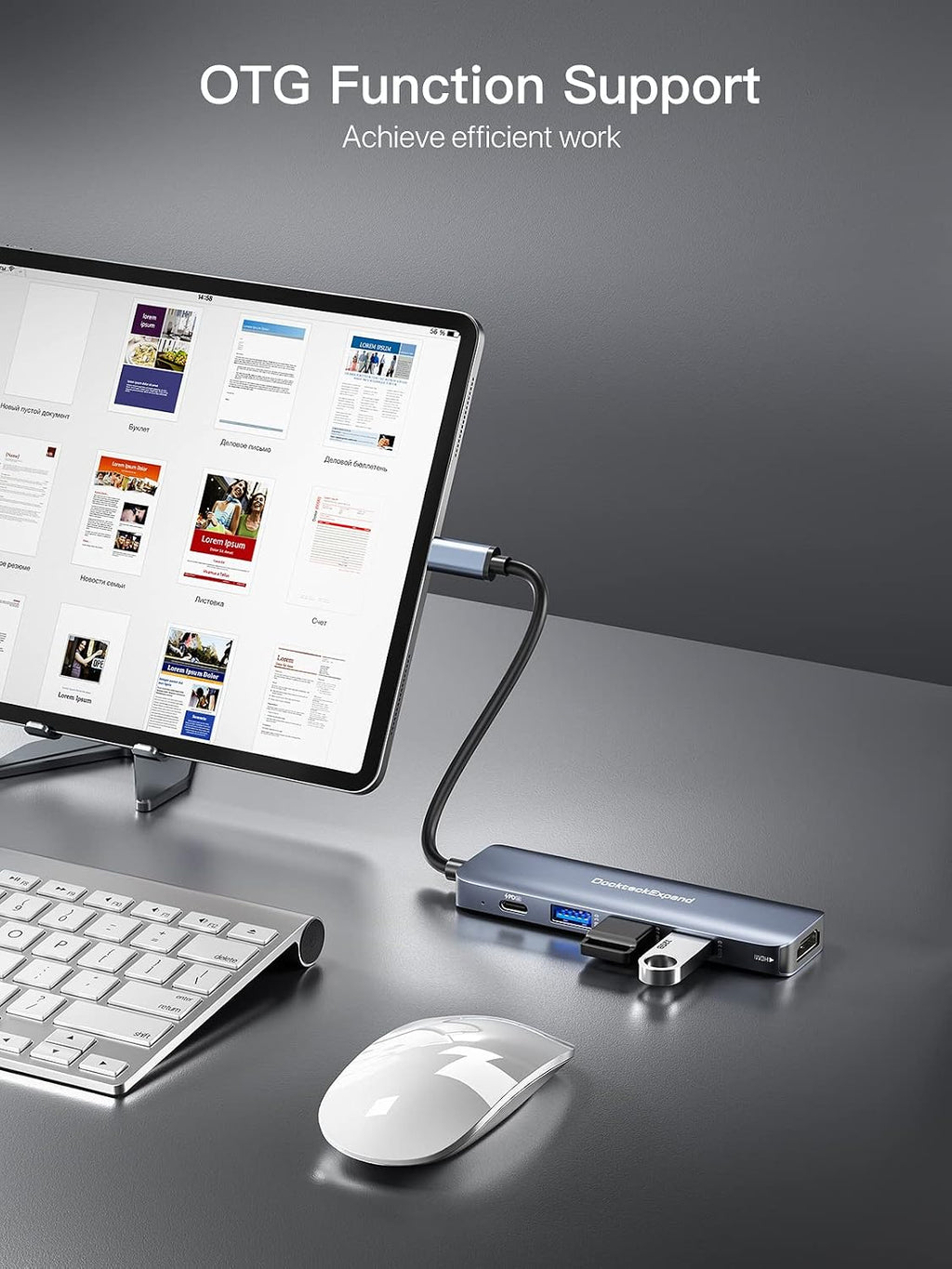 DockteckExpand, DE0004, hub USB 3.0 de 3 puertos