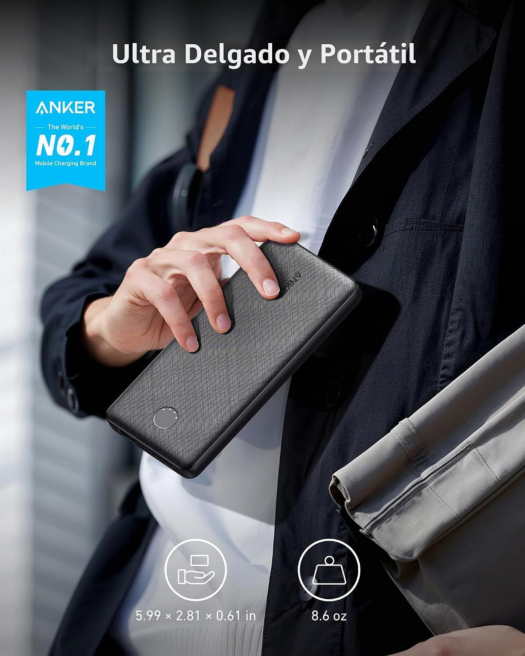 Anker Banco de energía nano, paquete de batería ultrafina, certific...
