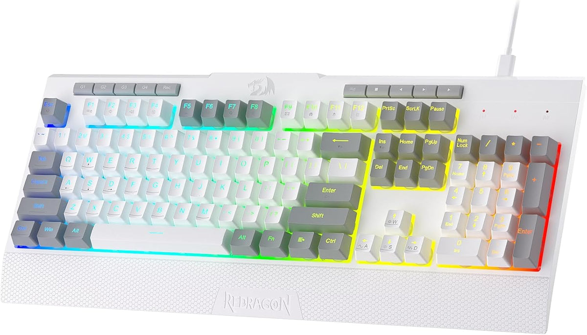 Redragon K525 teclado para juegos con luz posterior RGB, 104 teclas...