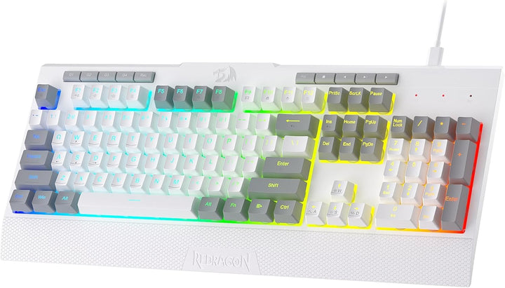 Redragon K525 teclado para juegos con luz posterior RGB, 104 teclas...
