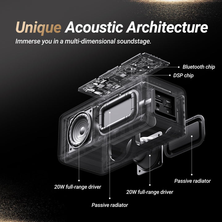 BOGASING Altavoces Bluetooth, altavoz inalámbrico portátil M5 con s...