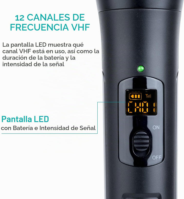 Movo WMX-7-TH+RX Sistema de micrófono inalámbrico de mano - Micrófo...
