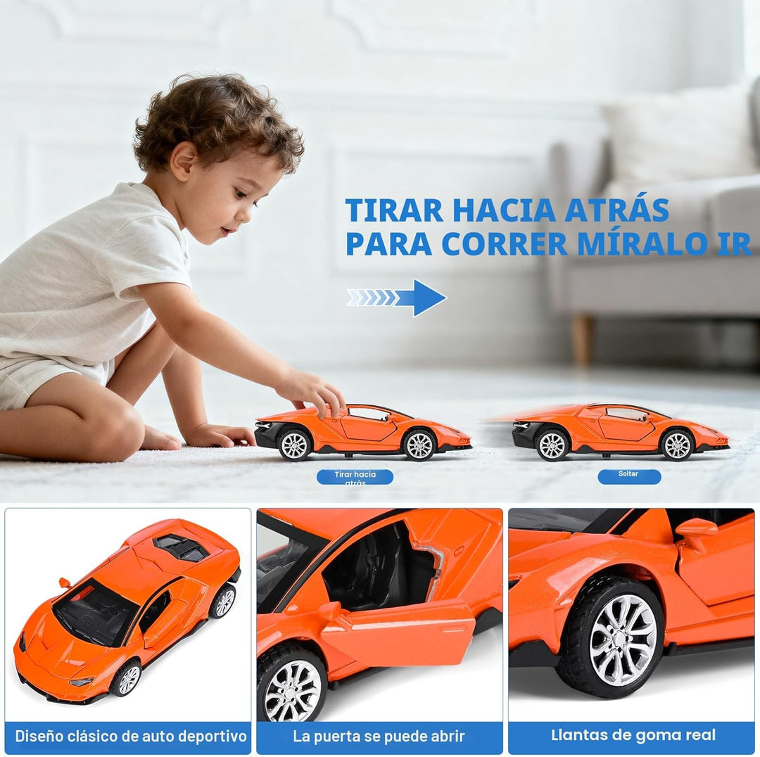 Paquete de 4 autos de juguete, 1\/36 de metal fundido a presión con...