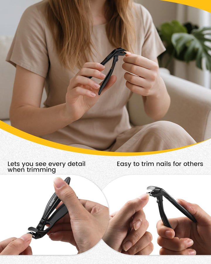 BEZOX Cortaúñas para uñas de pies gruesas para personas mayores con...