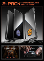 SUPCASE Funda para Galaxy Z Fold 8 Ultra, protectores de pantalla de vidrio