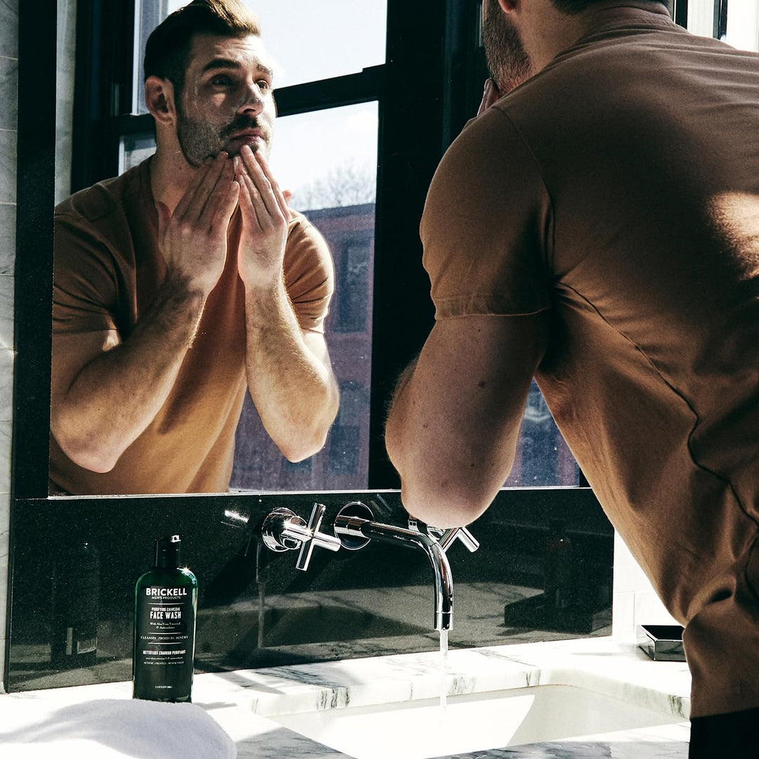 Brickell Daily Elite Face Care Routine II para hombre, tónico, lava...