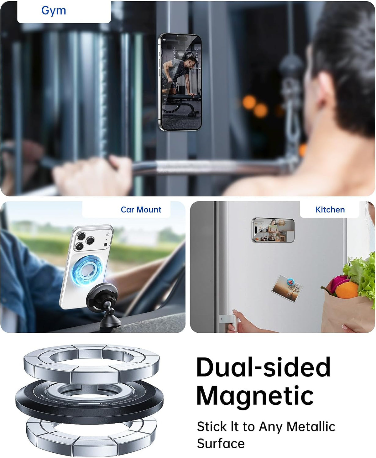 SYNCWIRE Soporte magnético para anillo de teléfono, para MagSafe Phone Grip