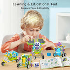 Kit de robot solar 45+ juguete STEM 434pcs con engranajes y sensores para