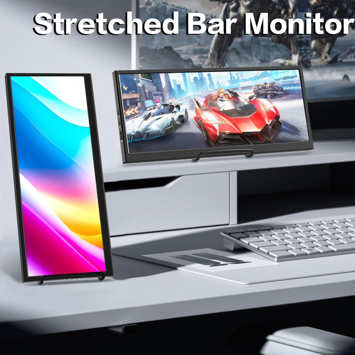 Monitor Secundario de 12.3 Pulgadas, Pantalla de Viaje LCD IPS de B...