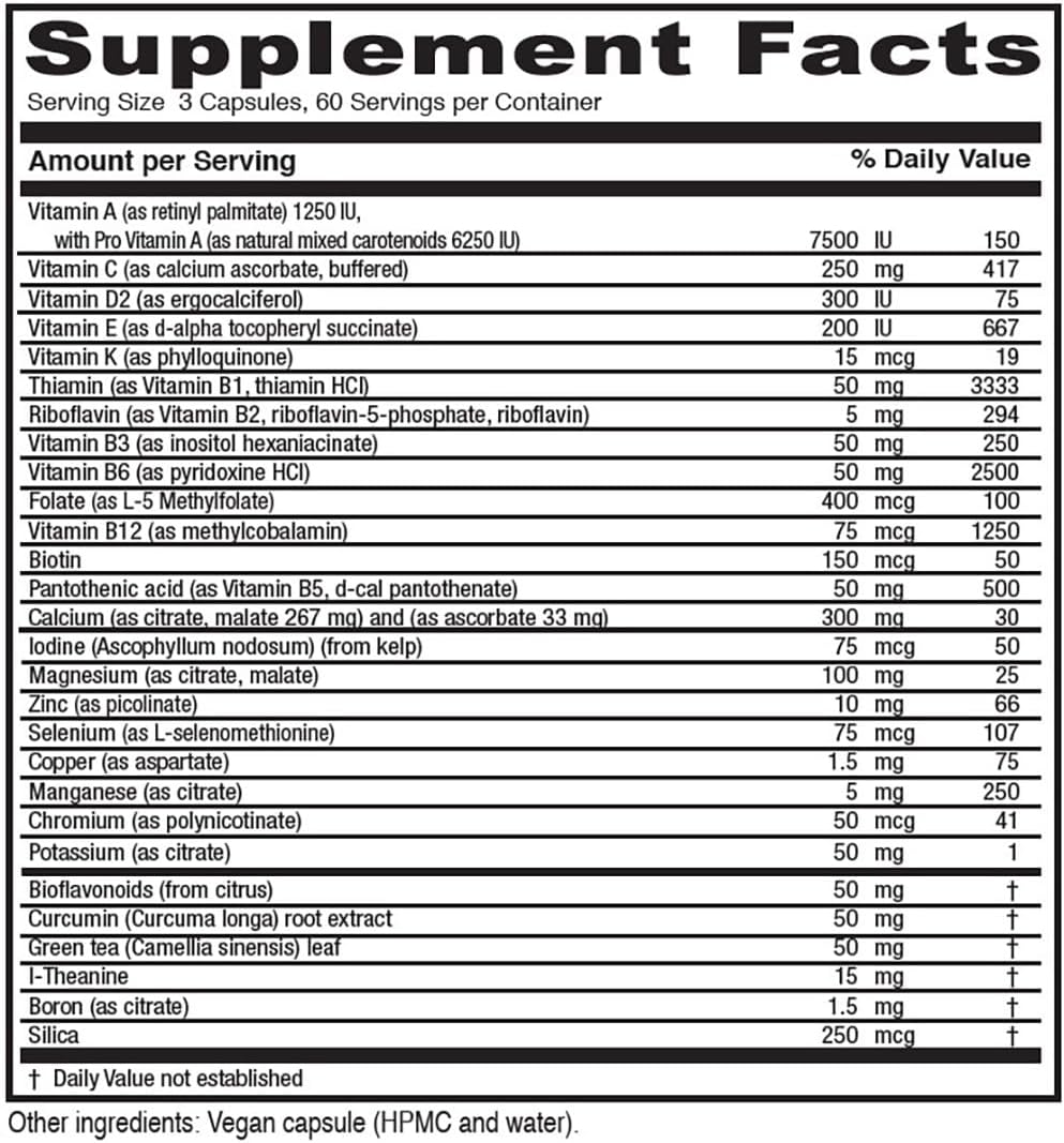 Vitanica - Mid-Life Symmetry, multivitamínico y mineral de alta pot...