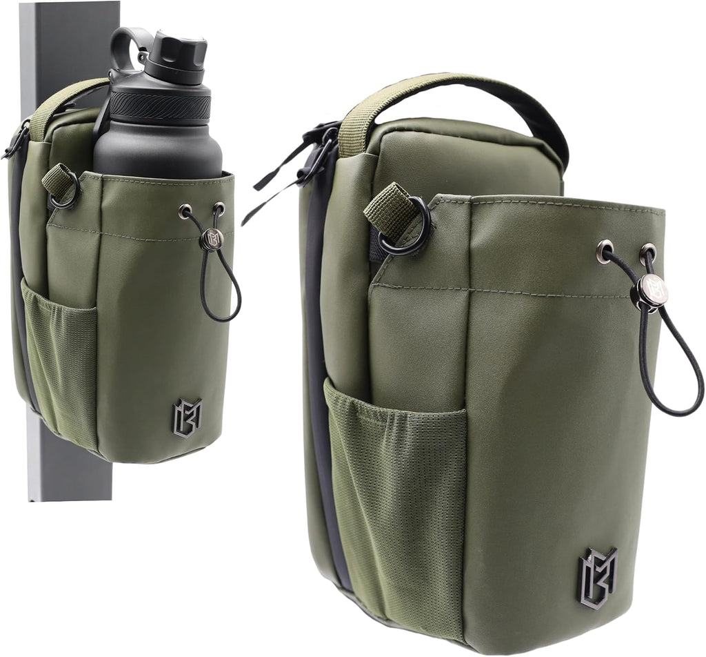 Bolsa magnética para botellas, para hombres y mujeres, bolsa de gimnasio para gimnasio, viajes, trabajo y deportes, mantén tus artículos fuera del suelo sucio del gimnasio con accesorio magnético (verde)
