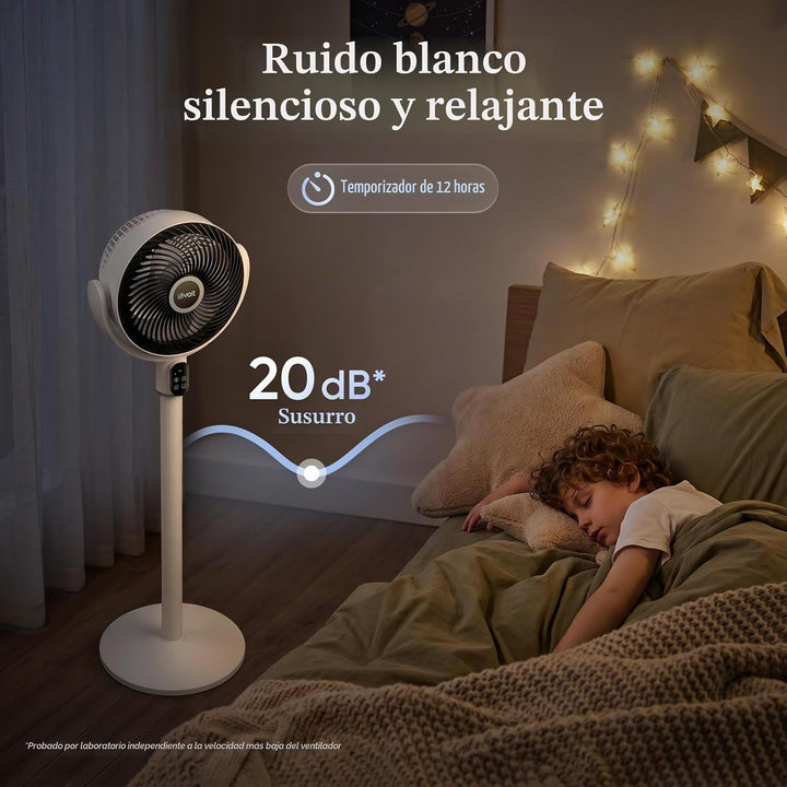 LEVOIT Ventilador de pie para dormitorio, ventilador de pedestal si...