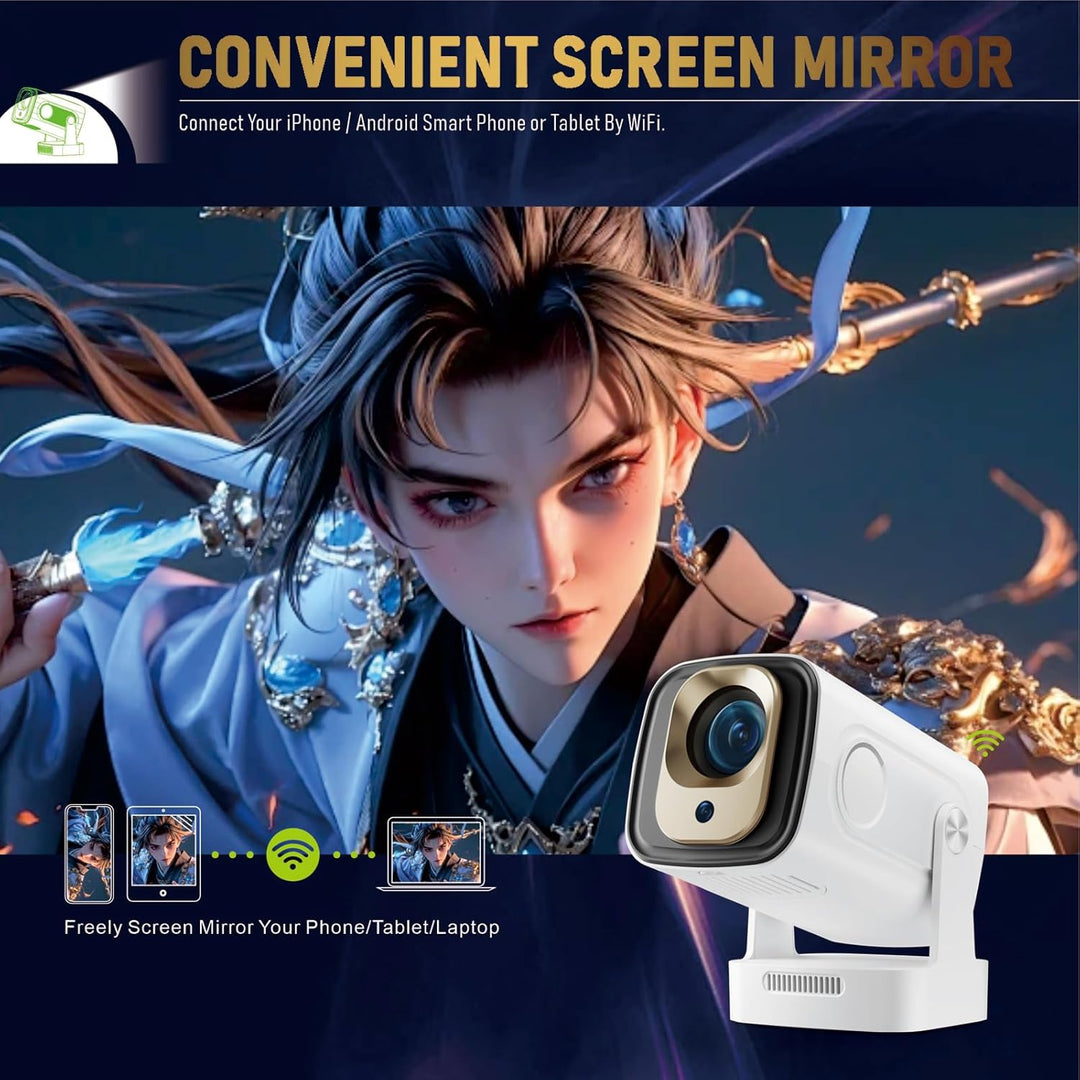 Mini proyector portátil con WiFi y Bluetooth, soporte para proyecto...