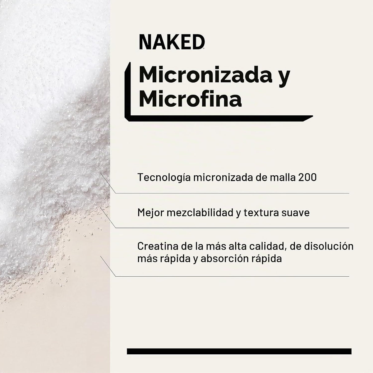 NAKED Paquetes de creatina en barra \u2013 Creatina micronizada sin...