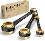 Llave de trinquete 4 en 1, 3 piezas, métrica reversible