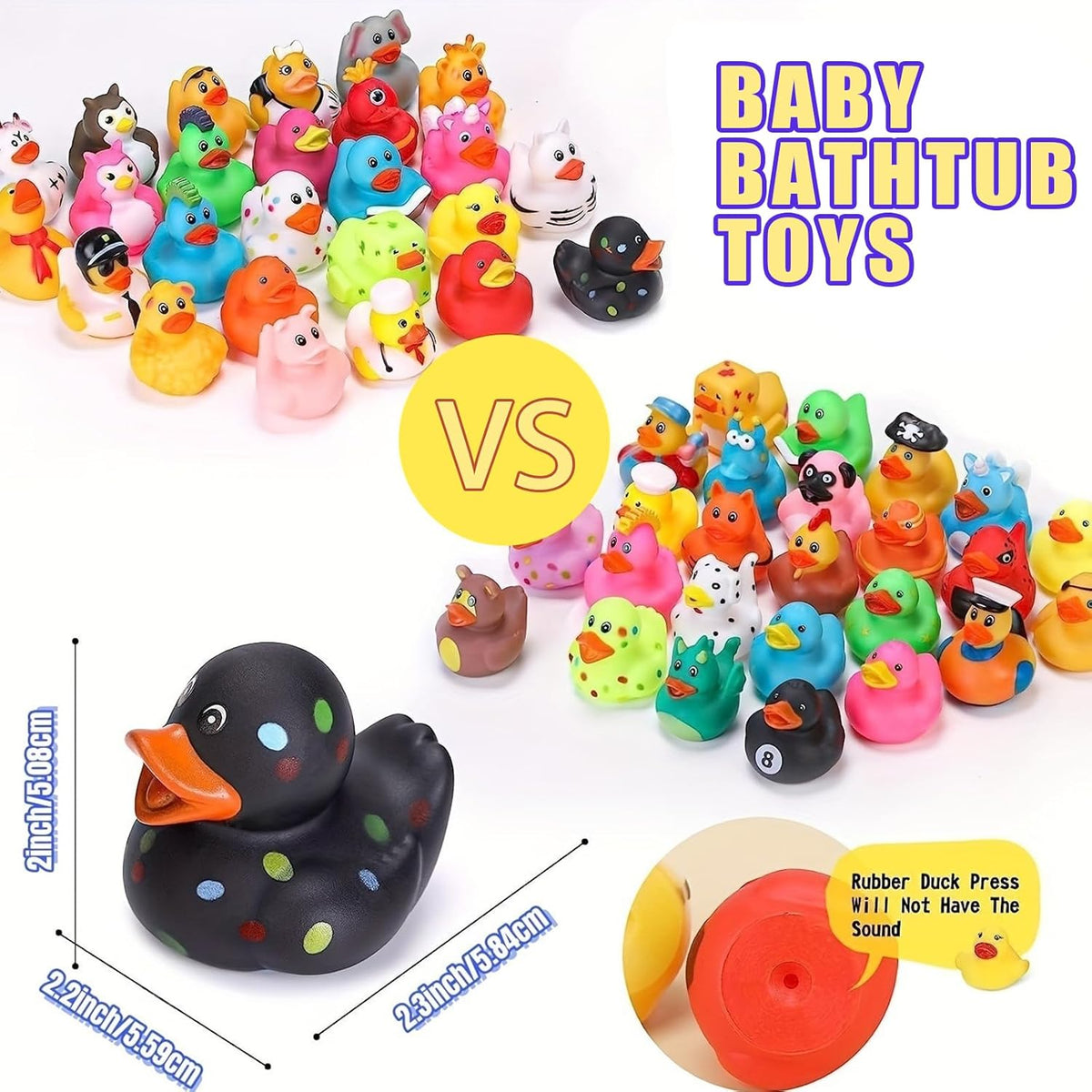 LINICE 50 patos de goma, patos surtidos aleatorios a granel, mini patitos de goma para niños pequeños, juguetes de baño para niños, juguetes de piscina para niños, regalos de cumpleaños, recuerdos de fiesta